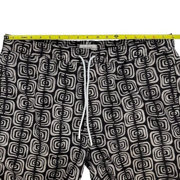 Saturdays NYC Men's Timothy Kuba Cloth Swim Shorts Black XL - Picture 11 of 13